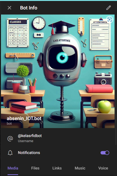 Ilustrasi project Smart Attendance System via Telegram Bot