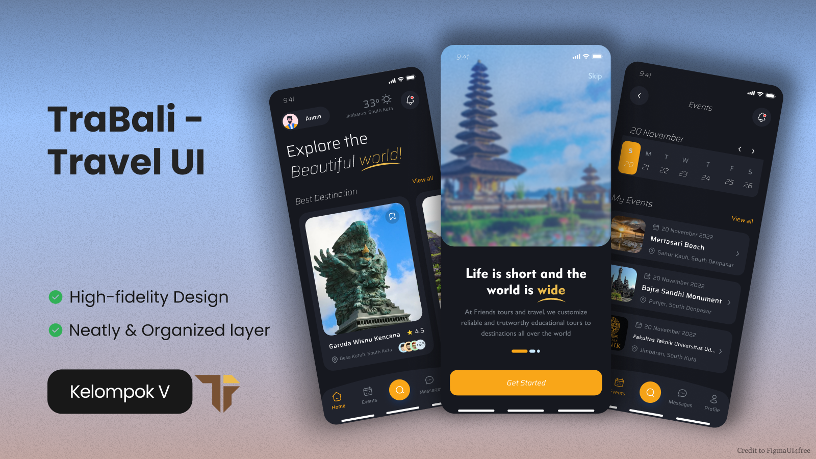 Ilustrasi project TraBali: Desain UI/UX Aplikasi Pariwisata